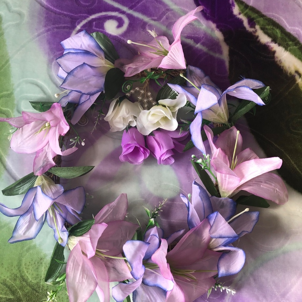 Handmade spring wreath - Picture 6 of 8